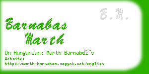 barnabas marth business card